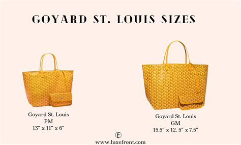 goyard artois pm green|goyard tote bag size comparison.